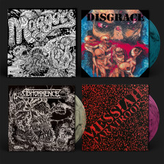 Abhorrence / Disgrace / Messiah Paratroops - Maggots: Original Artyfacts From the First Finnish Death Metal Era Part I, 7" Box (Multicolor)